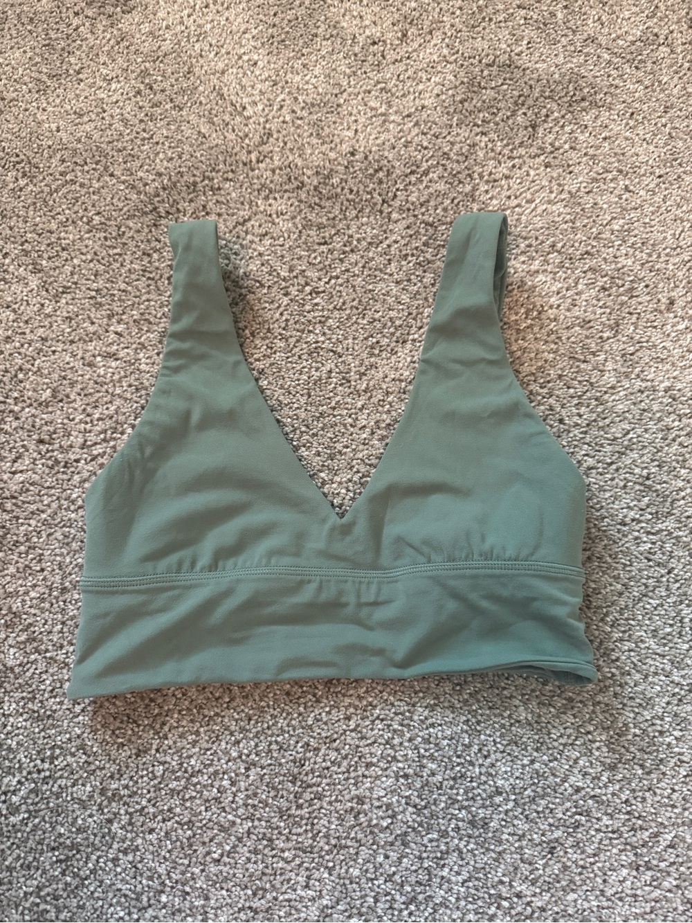 Women’s Olive Green V-Neck lululemon sports bra